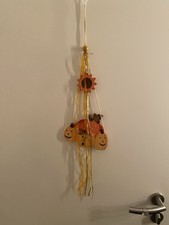 Herbst Dekoration Hängedeko Kürbis Sonnenblume Orange Gelb Grün