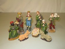 Krippe Figuren Set 9 teilig  Weihnachten Advent 3 Könige Maria Josef Jesus Tiere