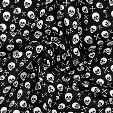 BAUMWOLLE Stoff Totenköpfe