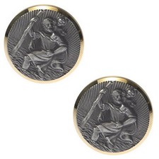 2x Christophorus Metall