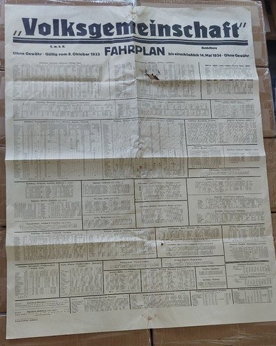 Orig fahrplan plakat - orig., fahrplan/plakat