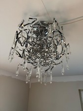 Designer Wohnzimmerlampe Deckenlampe Curls mit Kristallen - Modern / Retro