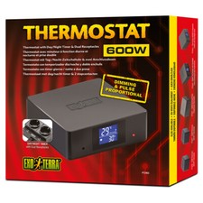Exo Terra Thermostat Doppelsteckdose 600W für Terrarien, präzise Steuerung