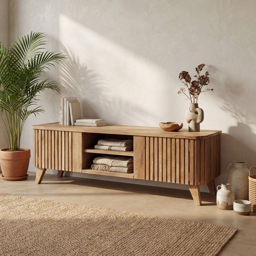 Lowboard sideboard teakholz - lowboard,