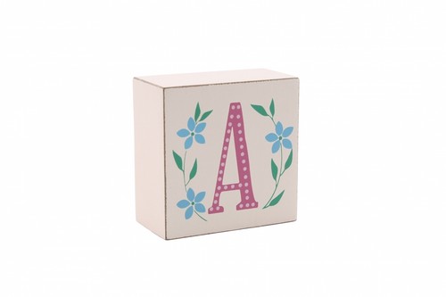 Weiß holz blumen buchstaben - weiß,