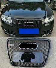 RS6 Stil Kühlergrill Schwarz