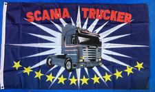 LKW Truck Scania Gardinen Vorhang dunkelblau Höhe 90 cm Breite 155 cm unbenutzt