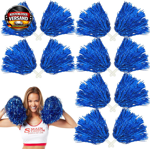 Cheerleader pom poms blau - poms, 12