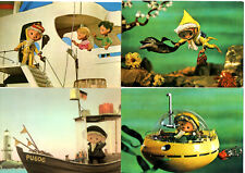 4 AK Sandmann DDR-Zeit Meer Fisch Schiff Boot tauchen Taucherglocke U-Boot