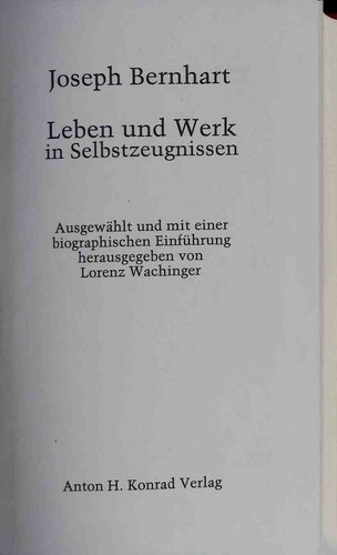 Leben und werk - leben,
