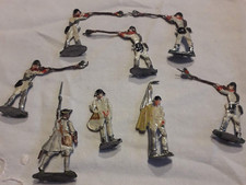 Alte Zinnfiguren,Espagnols,Inf.im Feuer,Heinrichsen-Nürnberg 8er set mit Karton