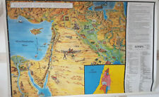 alte Schulwandkarte "Bildkarte zum Alten Testament" Wandkarte Rolltafel 60er /11