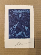 Radierung Arik Brauer - in der