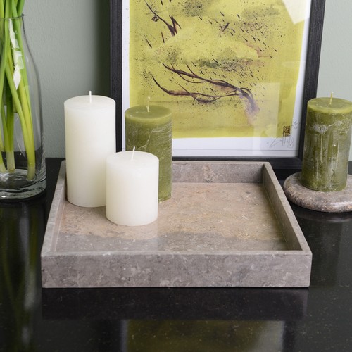 Deko marmor tablett - 4, grau
