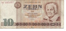 Geldschein Banknote DDR 10