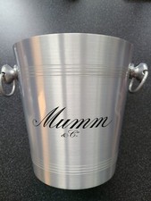 ORIGINAL MUMM & CO.  SEKTKÜHLER EISEIMER KÜHLBEHÄLTER METALL FARBE SILBER BONUS