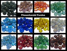900gr Glasnuggets Muggelsteine ca 180 Stück rot bunt etc. 17-20 mm