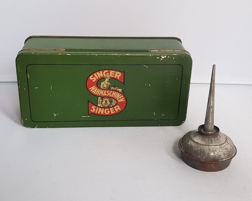Alte blechdose singer - blechdose,