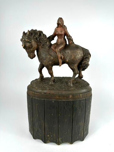 Holz figur reiterin pferd - figur, zu