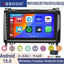DAB+ Für Mercedes-Benz A/B Klasse 9" 2+32G Android 15 Autoradio GPS NAVI BT RDS