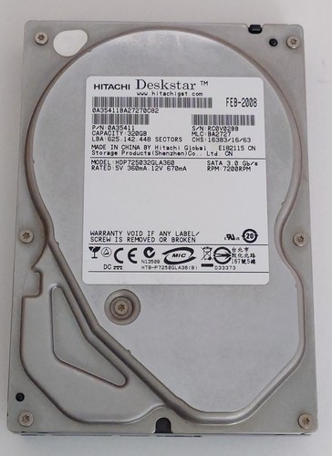 Hitachi deskstar 320gb - hitachi, hdd
