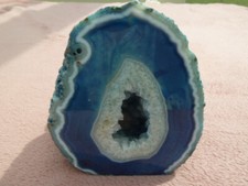 Achat Geode Single Blau, aus brasilianischer Mine