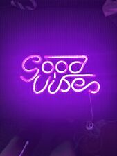 Good Vibes Neon Sign, Neon Lights for Bedroom Wall Decor, Warm White LED Neon