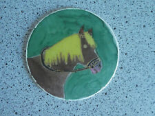 Fensterbild/Seidenmalerei/Seidenbild/Handarbeit Pferdekopf rund Unikat