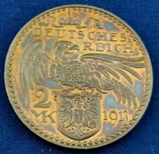 Kaiserreich - Bayern Ludwig III.  2 Mark 1913 Probe von Karl Goetz in VZ - 22