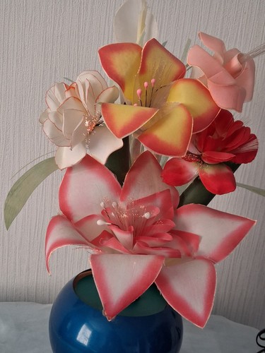 Vintage glasfaser blume - vintage,