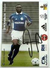 Gerald Asamoah FC Schalke 04 handsignierte Autogrammkarte 1999/00 AK S04 Legende