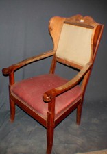 Biedermeier Ohrenbacken Kirschbaum Sessel ca. 1860/80 #2133