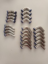 24x Edelstahl Pressfittinge 15mm M-Kontur 90° u. 45° in IxI / IxA neu ohne OVP.