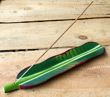 5 Räucherstäbchenhalter Bananenblatt Handarbeit Räuchern Räucherstäbchen-Halter