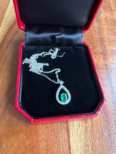 Brillant smaragd collier mit - brillant,