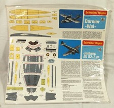 JFS Schreiber-Bogen 2er Set - 71433 Dornier Wal & 71434 Junkers Ju 52/3m - 1:100