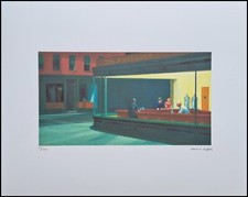 EDWARD HOPPER * Nighthawks * 50 x 40 cm*Lithografie*Kunstdruck*limited # 110/200