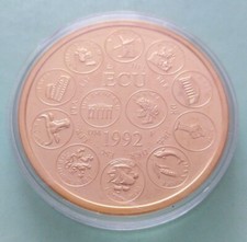 Medaille Europa ECU 1992 vergoldet