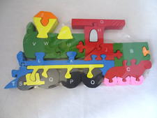 Holzpuzzle lokomotive zahlen - lokomotive,