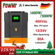 Hybrid Wechselrichter 24V 3000W Off Grid Solar Inverter MPPT 80A PV 30-400V