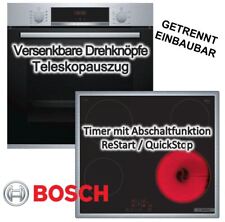Herdset BOSCH Backofen EcoClean + Cerankochfeld Kindersicherung autark 60cm NEU