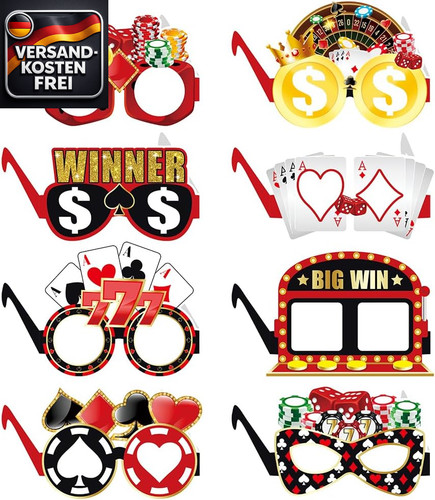 Casino partybrillen set - casino,