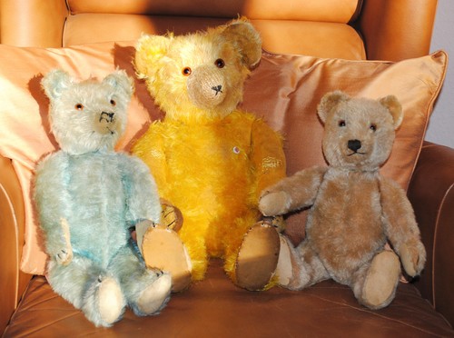 Teddybär hellblau antik - hellblau,,