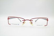 Stepper STS-8001 Titanium Rot Schwarz Halbrand Brille Brillengestell Neu