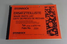 Teilekatalog Steinbock BOSS Elektrostapler EGU 2 D/54/112 Stand 1980