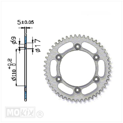Kettenrad 62z teilung 420 - 420,, Ø
