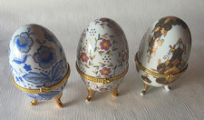 3 Stück Porzellan Ei Schmuckdosen 1 x Neundorf