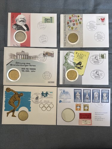 Lot ddr numisbrief mark - 6x,