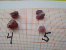 einzelner echter Rubin ,roh, rough Transparent bis opak c5