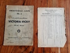 Ersatzteile-liste  victoria vicky fm 38 l/38ccm mit  Preisänderungsliste Nr.2